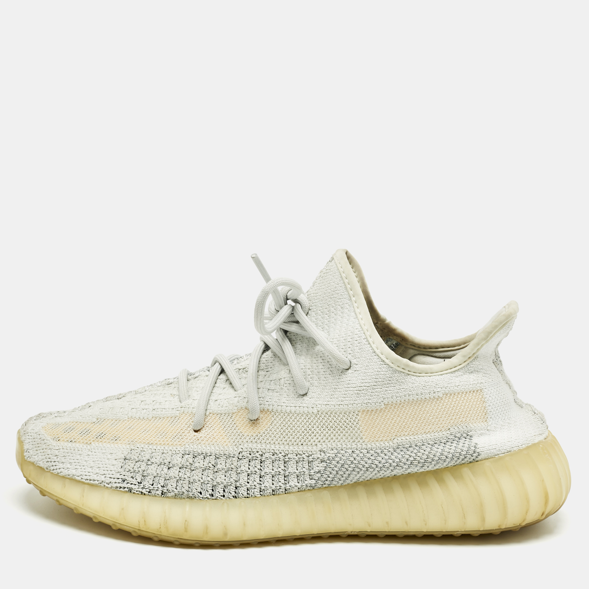 Yeezy x Adidas Blue Knit Fabric Boost 350 V2 Lundmark Sneakers Size 44