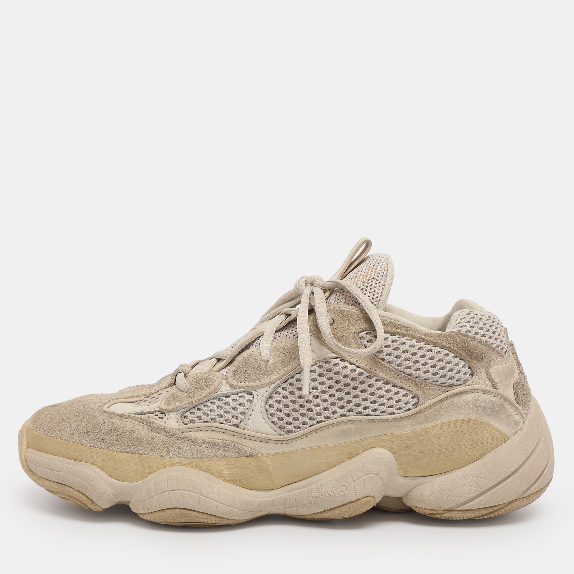 

Yeezy x Adidas Grey Mesh and Suede Yeezy 500 Blush Sneakers Size 41 1/3, Beige