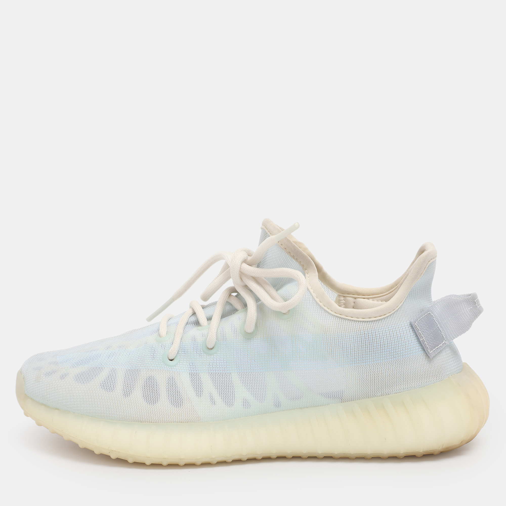 Yeezy x Adidas Blue Mesh Boost 350 V2 Mono Ice Sneakers Size 39 1/3