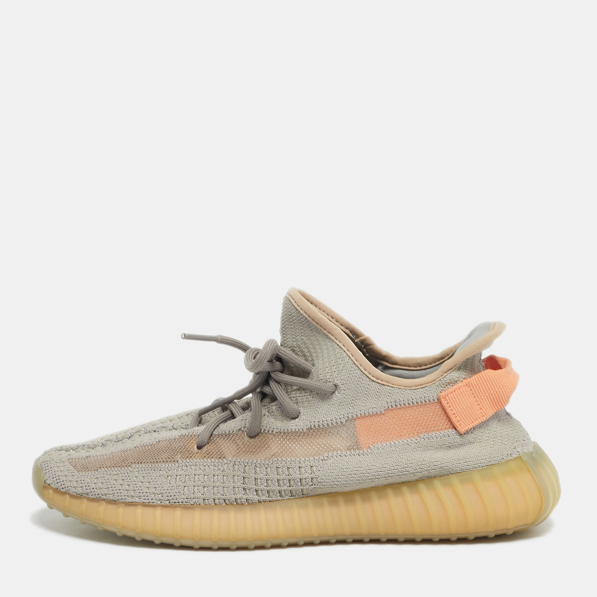 

Yeezy x Adidas Grey Knit Fabric Boost 350 V2 Low Top Sneakers Size