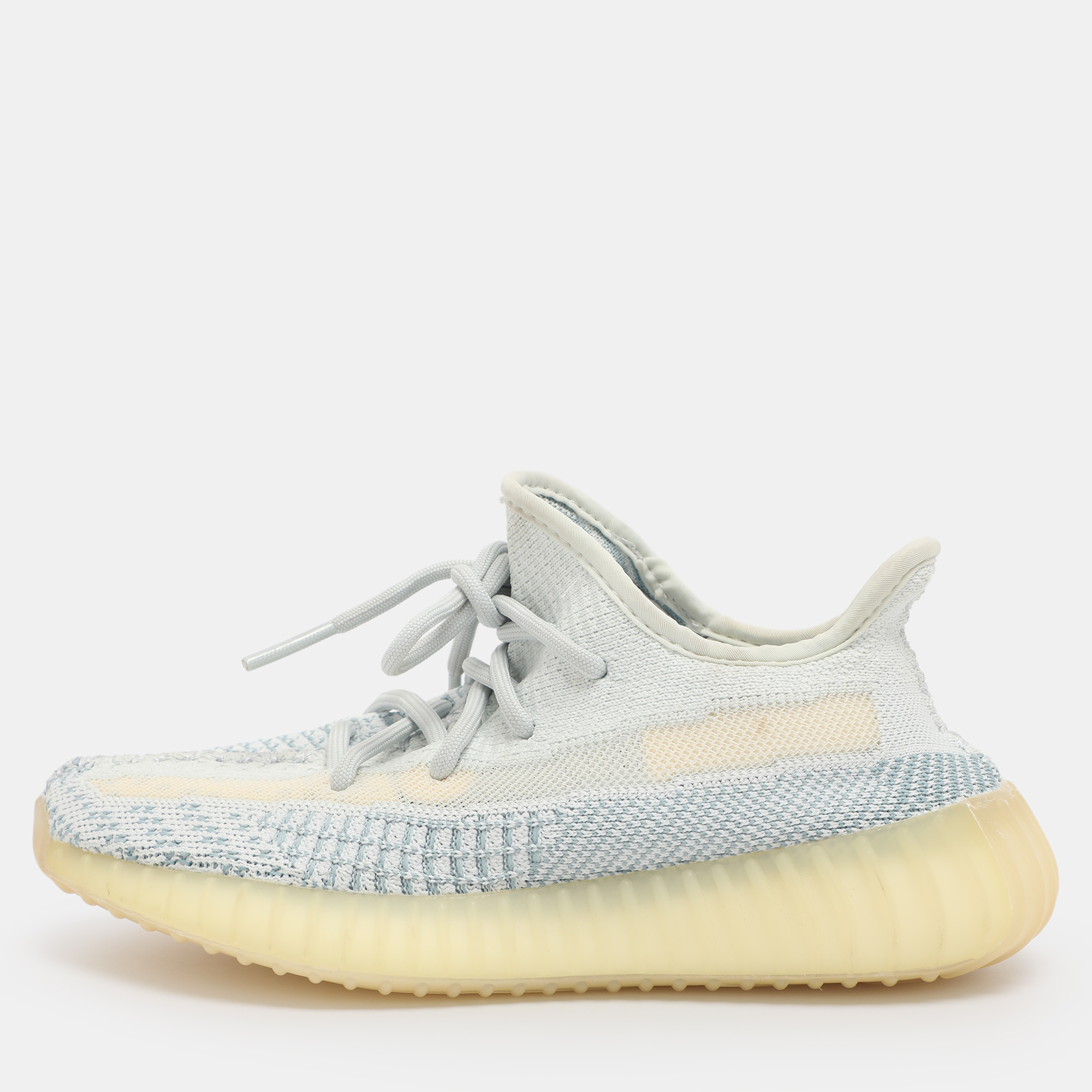 

Yeezy x Adidas Cloud/White Knit Fabric Boost 350 V2 Low Top Sneakers Size 36, Blue