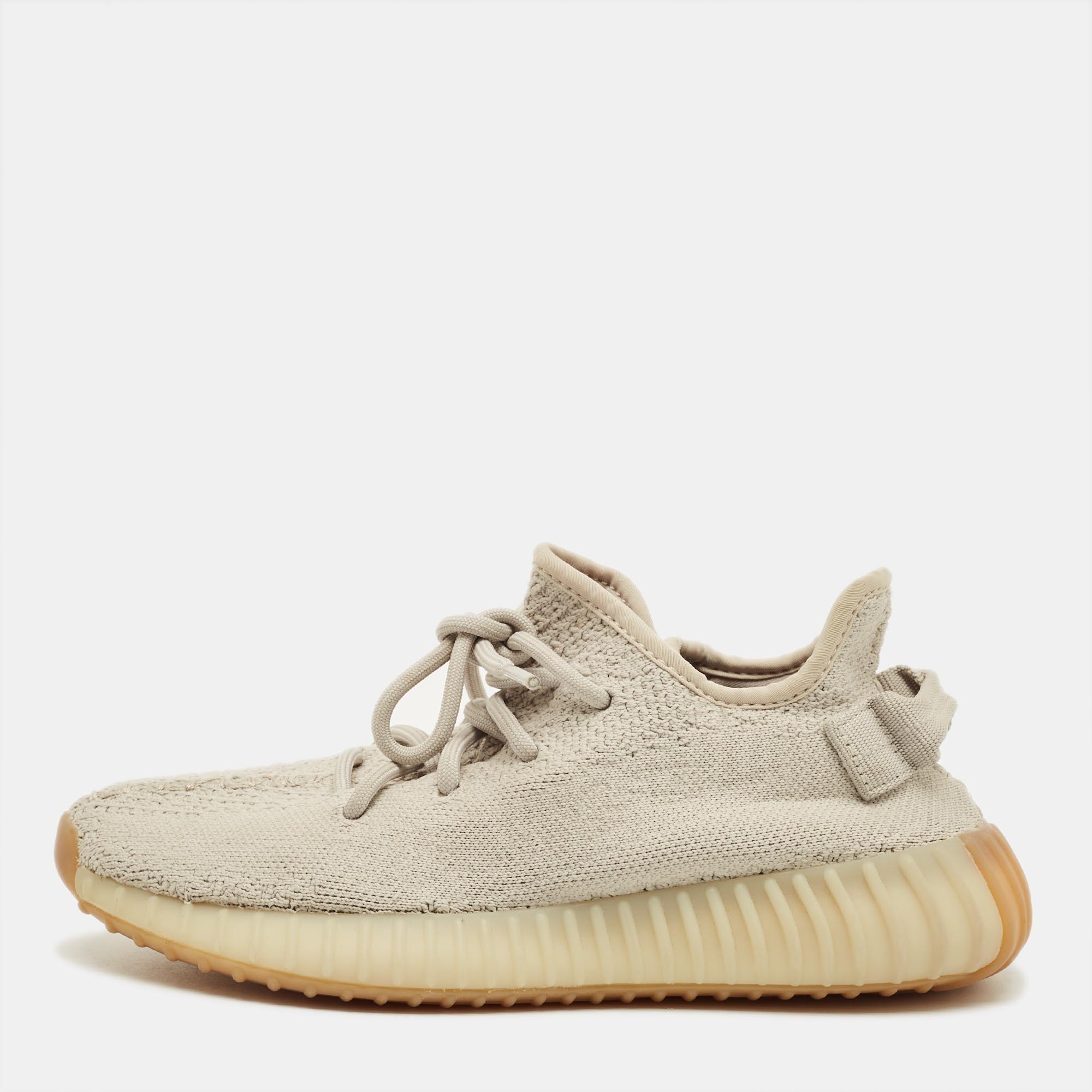 

Yeezy x Adidas Grey Knit Fabric Boost 350 V2 Sesame Sneakers Size 36 2/3