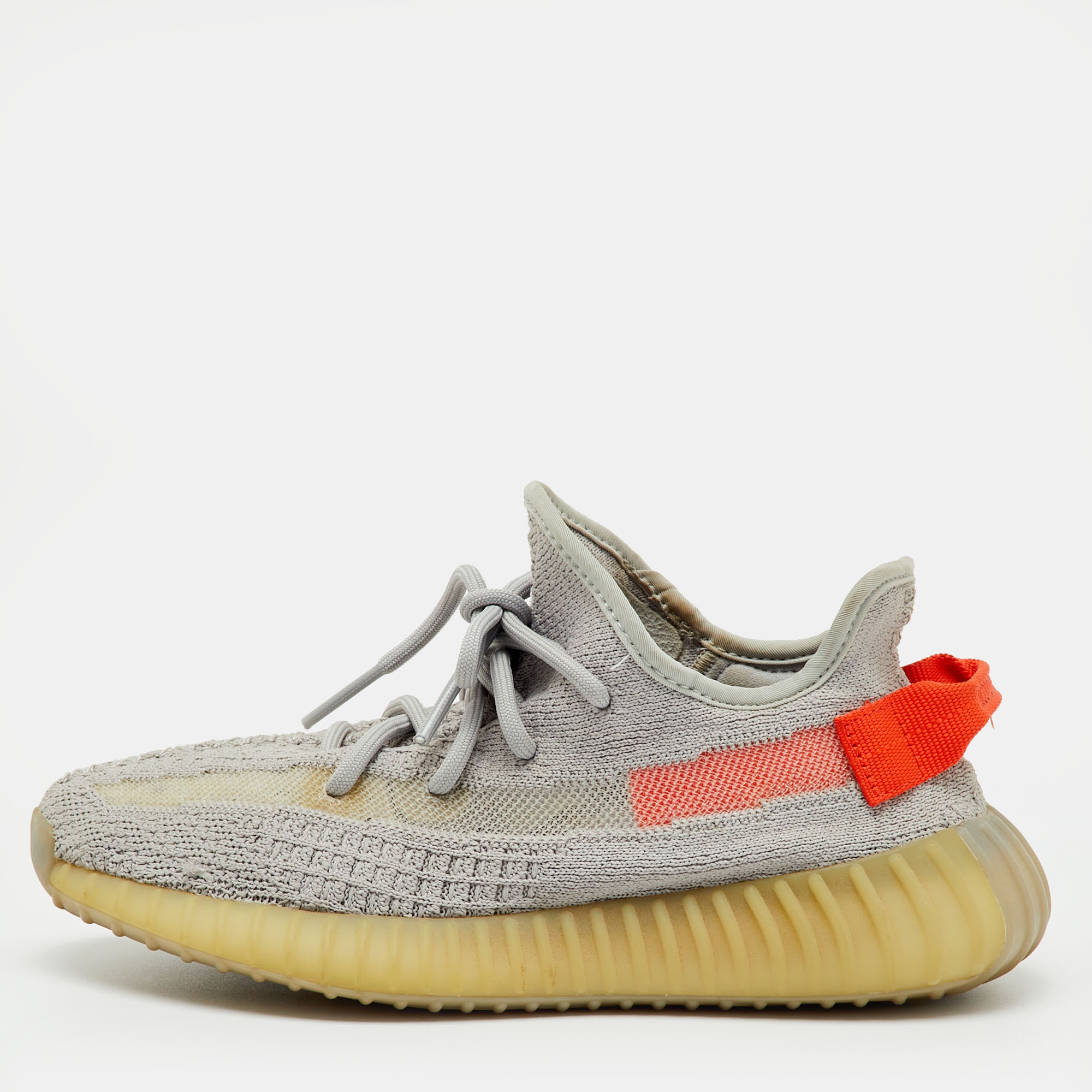 

Yeezy x Adidas Grey Knit Fabric Boost 350 V2 Tail Light Sneakers Size 37 1/3