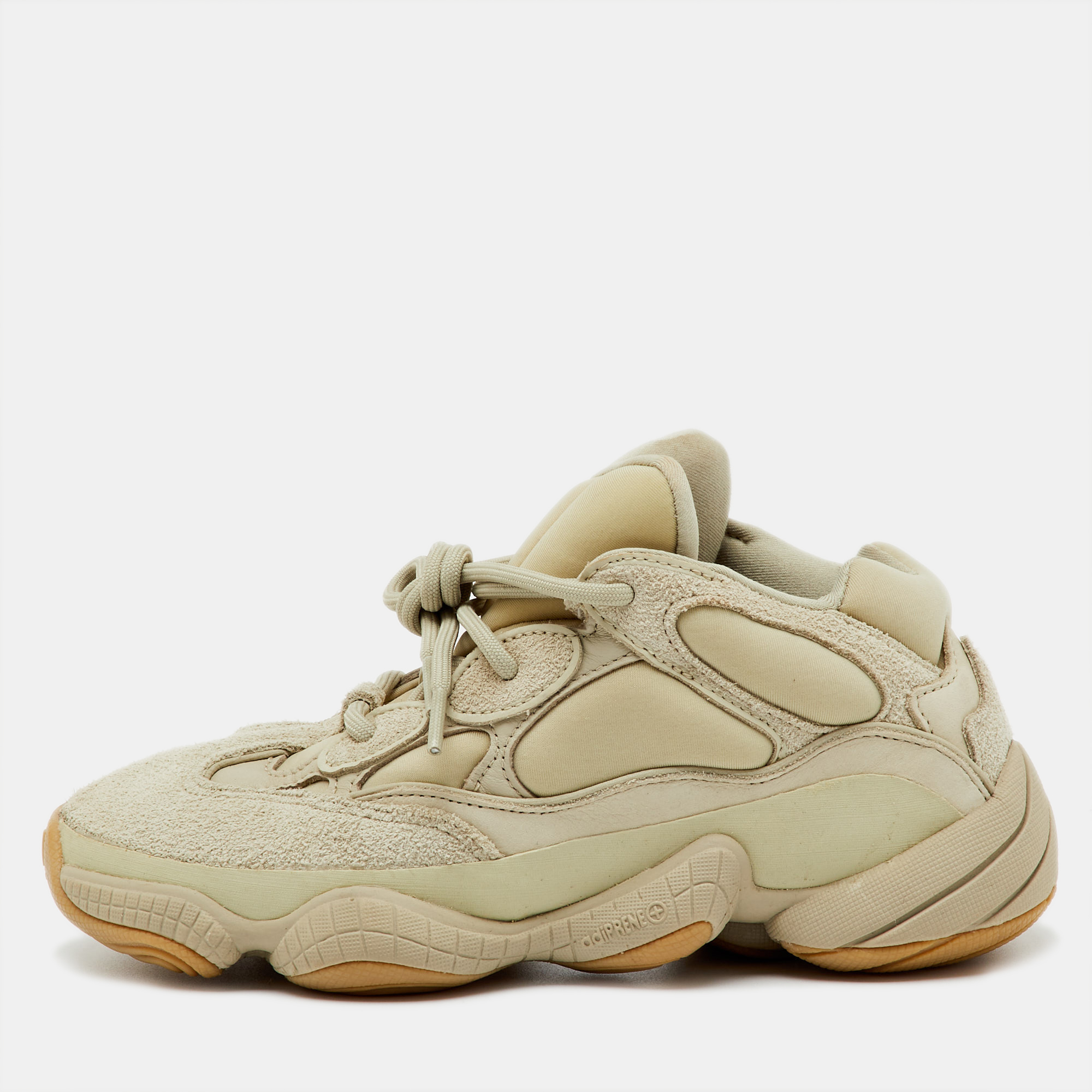 

Yeezy x Adidas Cream Suede and Neoprene Yeezy 500 Stone Sneakers Size 37 1/3