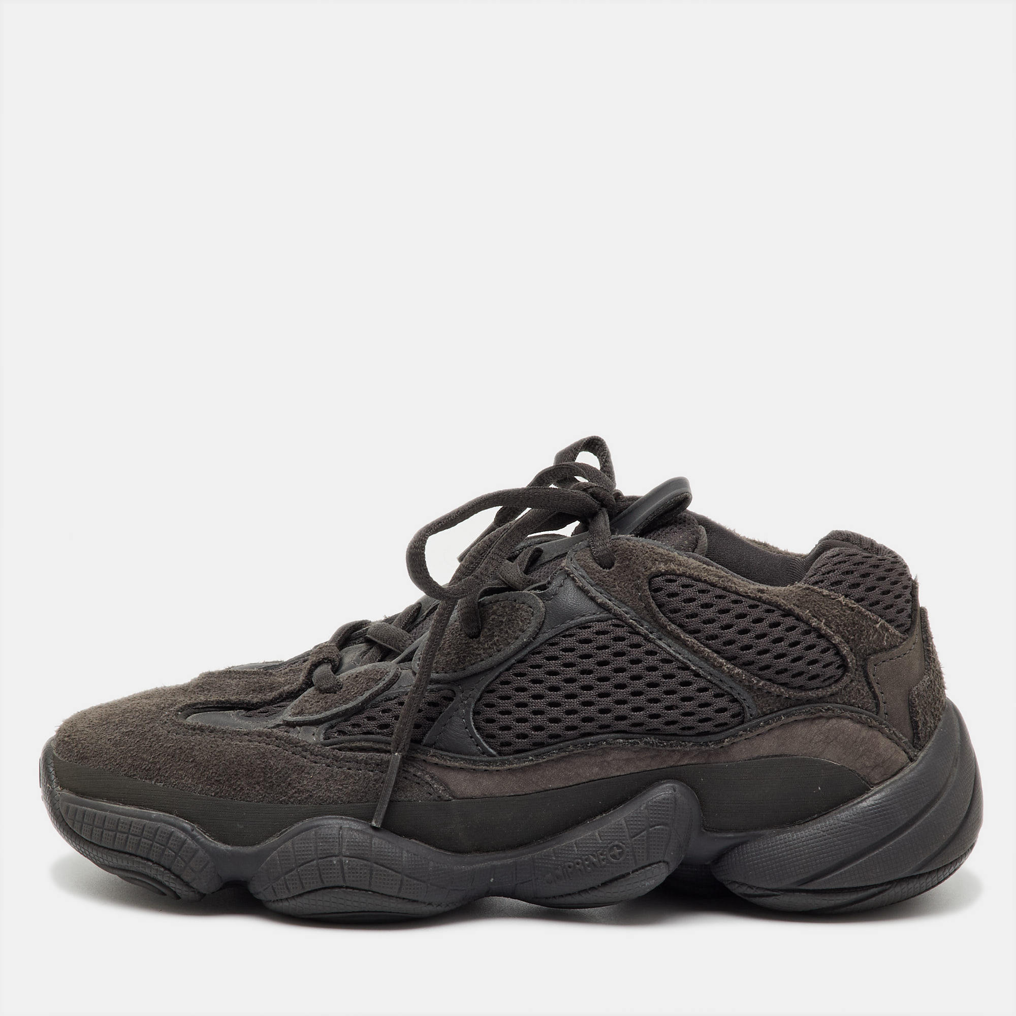 

Yeezy x Adidas Grey Mesh, Suede And Leather Yeezy 500 Utility Black Sneakers Size 36 2/3