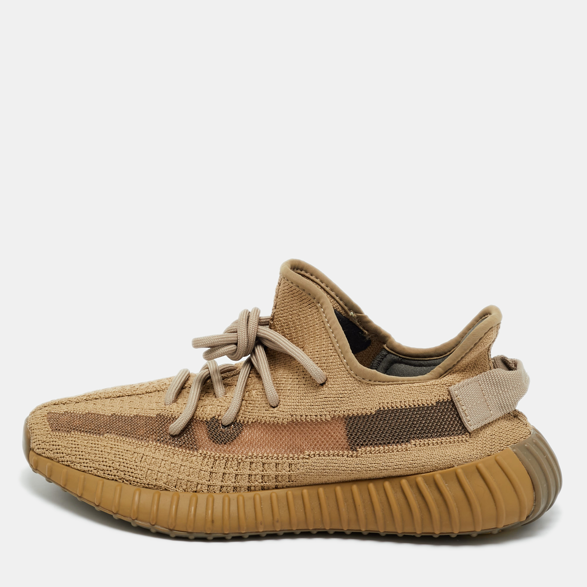 

Yeezy x Adidas Boost 350 V2 Earth Size 39 1/3 Brown Knit Fabric Low Top Sneakers
