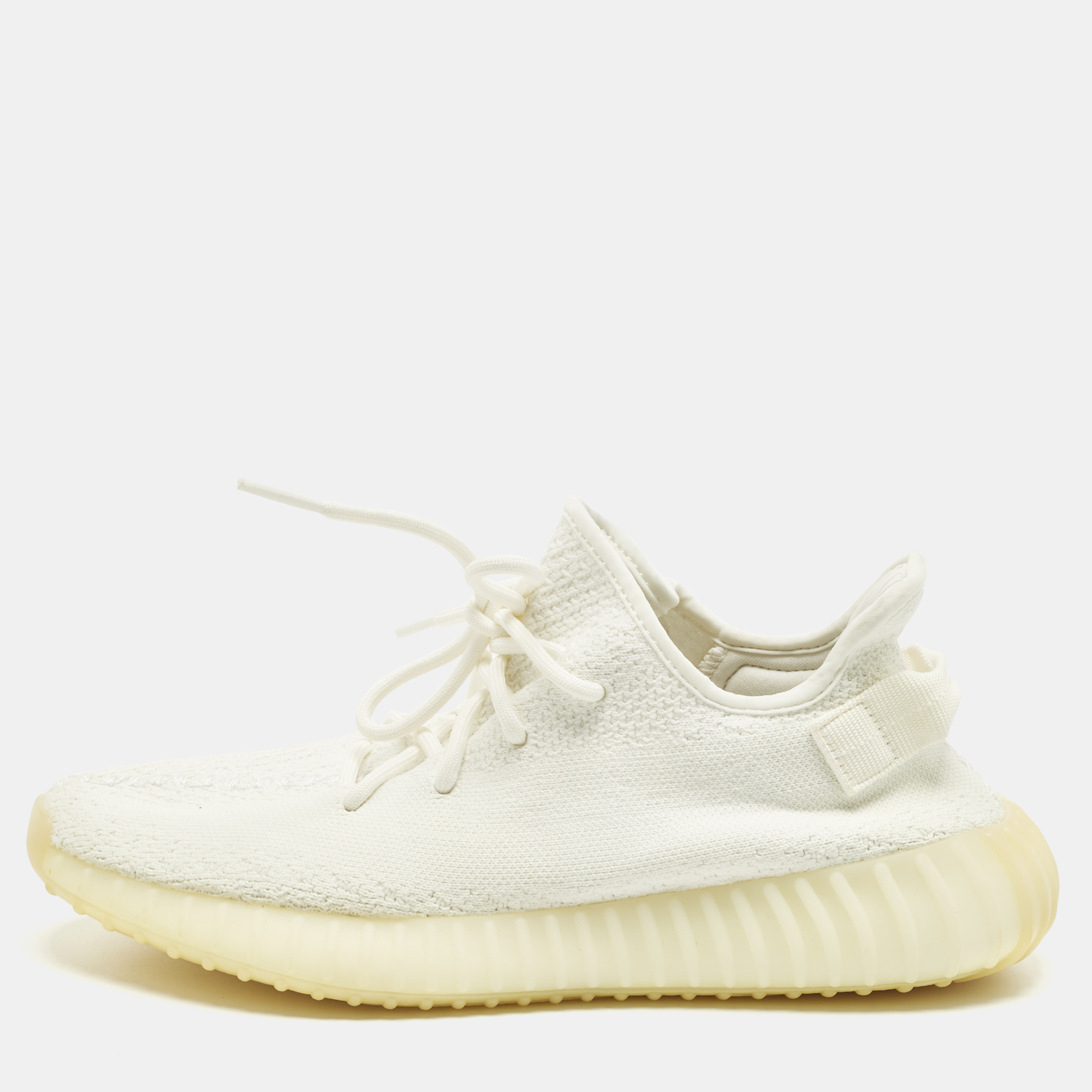 

Yeezy x Adidas Boost 350 V2 Cream Size 43 1/3 White Knit Fabric Low Top Sneakers
