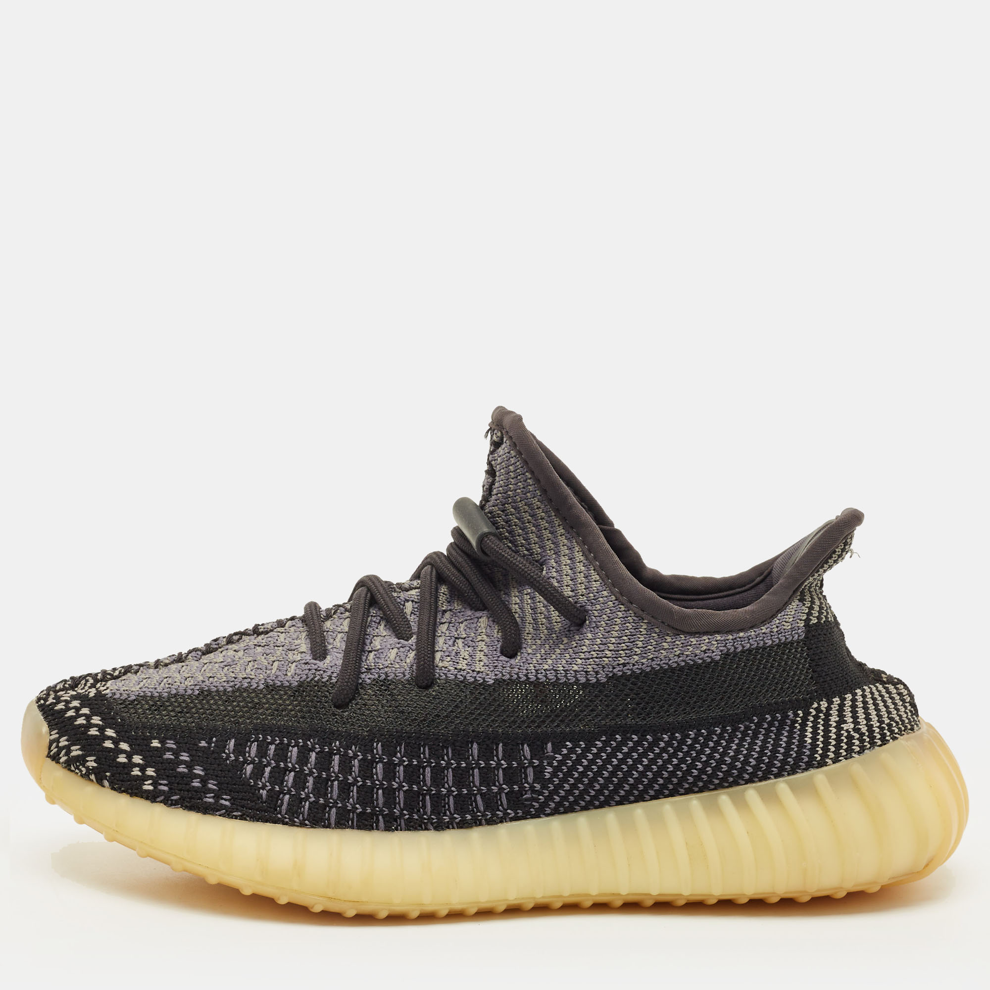 

Yeezy x Adidas Boost 350 V2 Size  Black/Grey Knit Fabric Low Top Sneakers