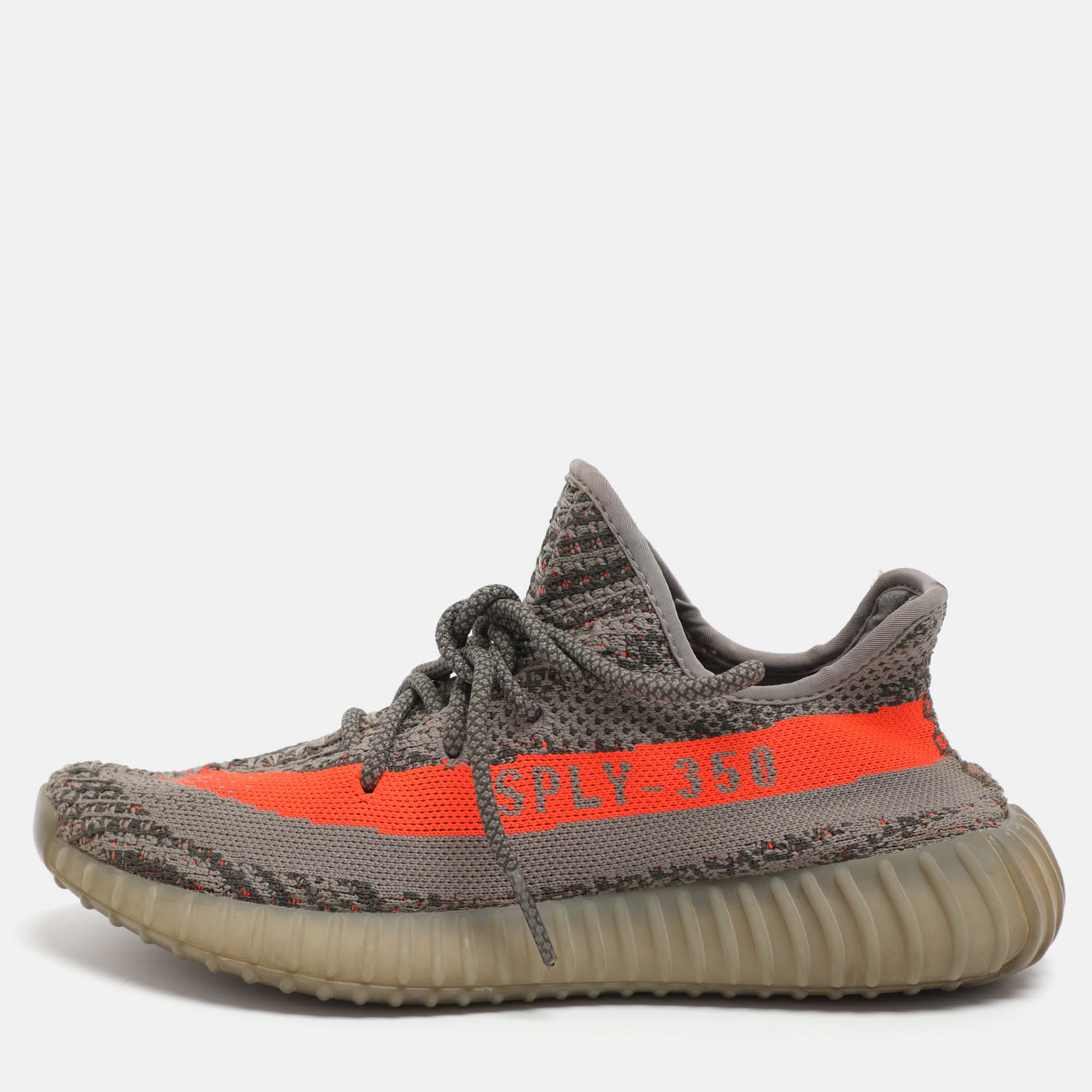 

Yeezy x Adidas Boost 350 V2 Size  Beluga Knit Fabric Low Top Sneakers, Grey