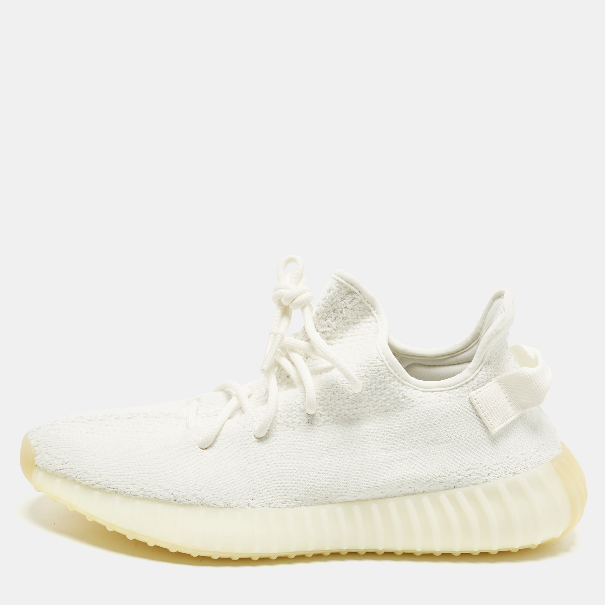 

Yeezy x Adidas 350 V2 Size 44 White Knit Fabric Low Top Sneakers