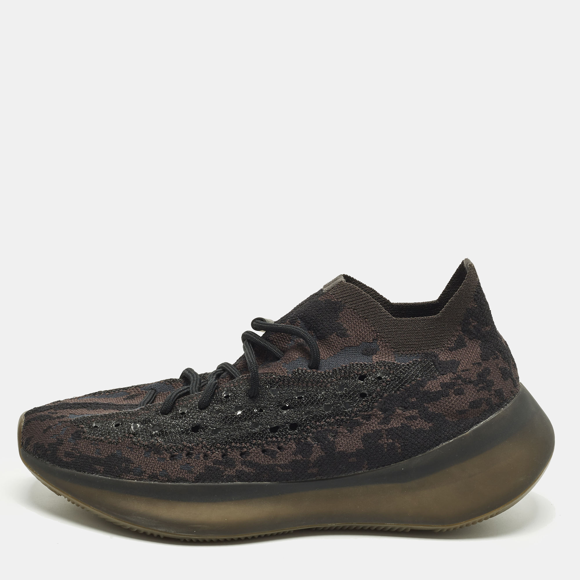 

Yeezy x Adidas Boost 380 Size  Black/Brown Knit Fabric Low Top Sneakers