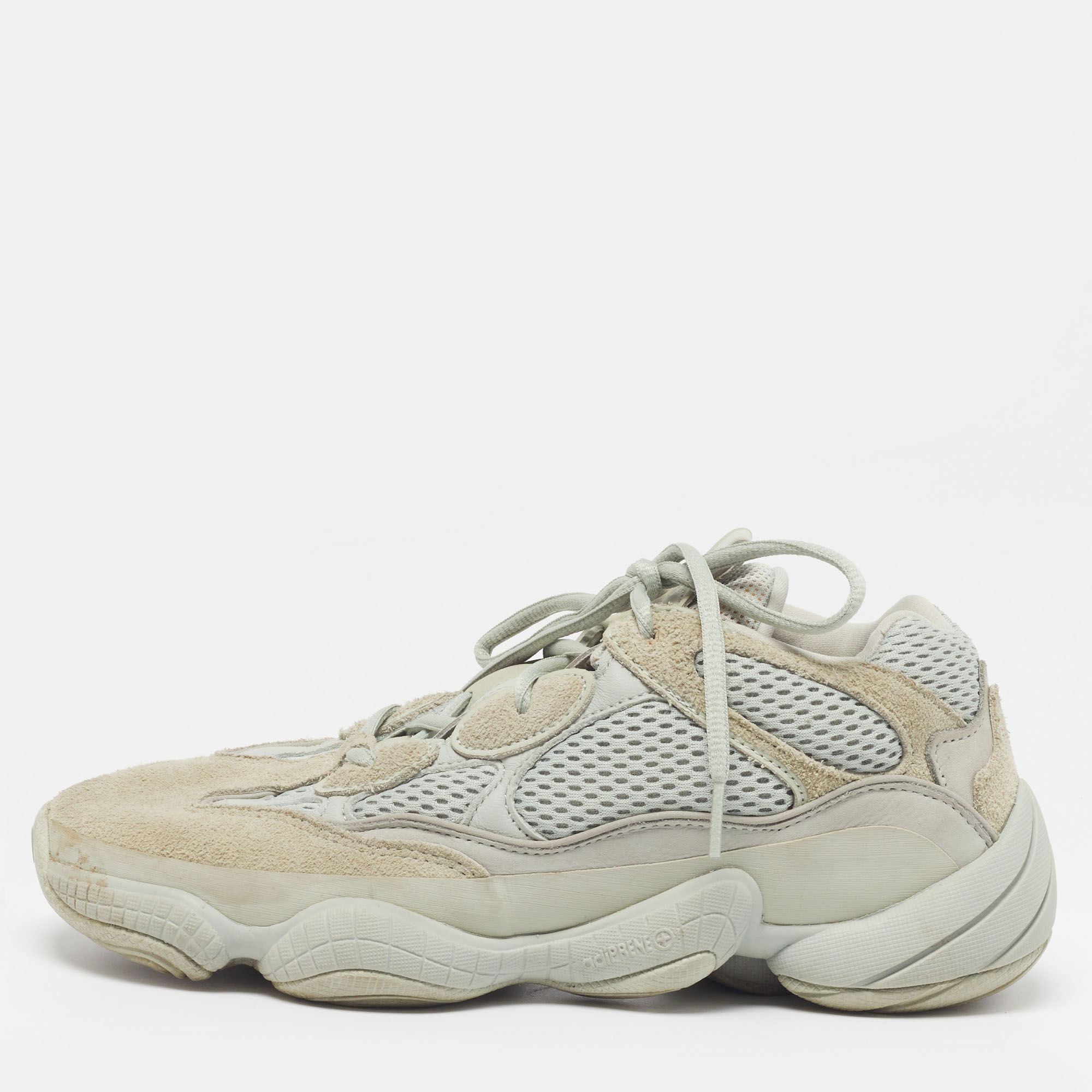 

Yeezy x Adidas Yeezy 500 Size  Grey/Blue Mesh and Suede Low Top Sneakers