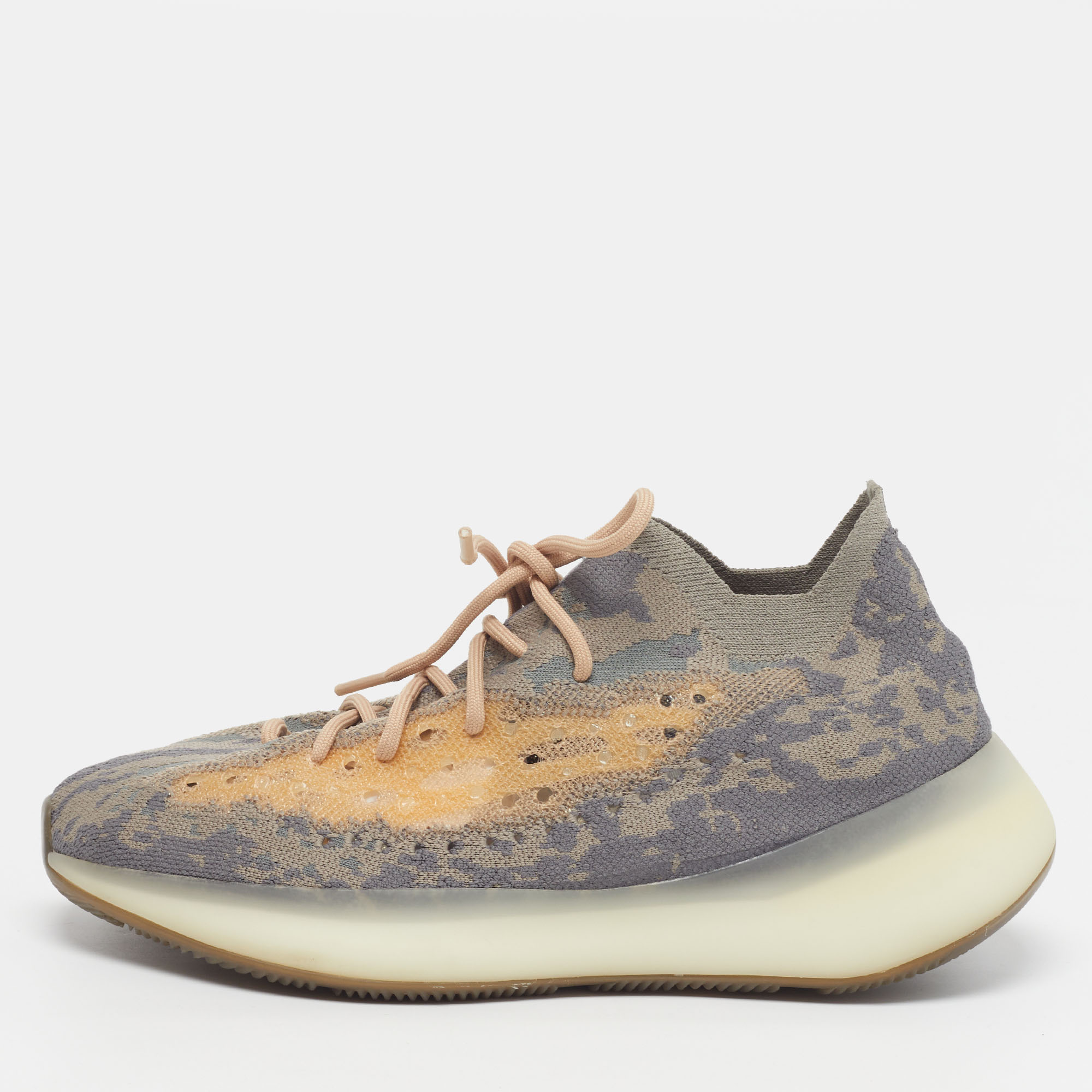 

Yeezy x Adidas Boost 380 Mist Size 45 1/3 Multicolor Knit Fabric Lace Up Sneakers