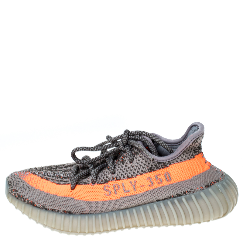 

Yeezy x Adidas Grey Cotton Knit Boost 350 V2 Beluga Sneakers Size