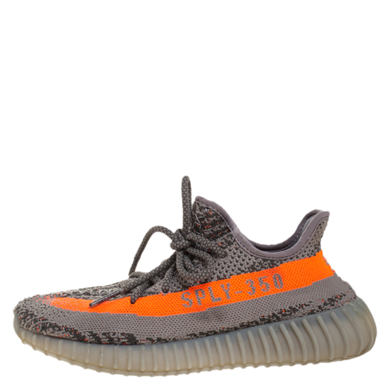 

Yeezy x Adidas Grey Cotton Knit Boost 350 V2 Beluga Sneakers Size