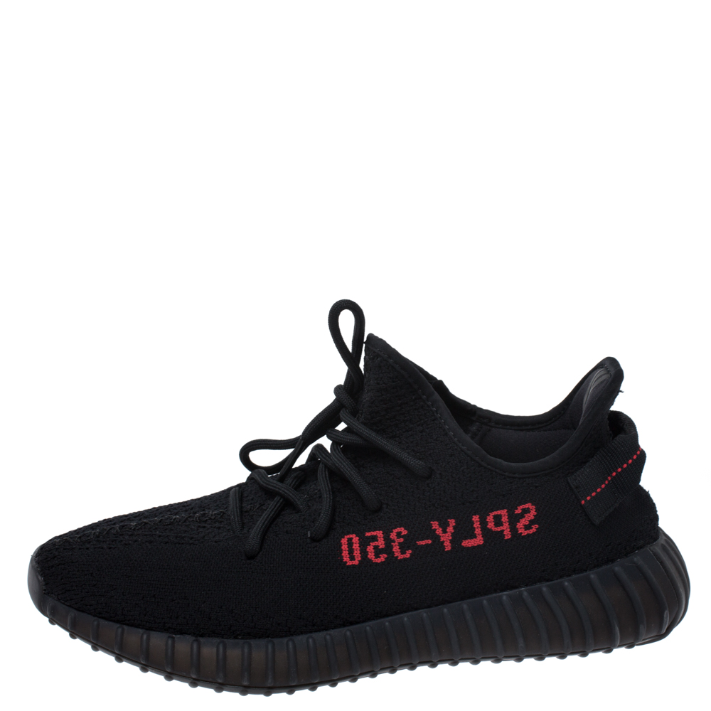 

Yeezy x Adidas Black Cotton Knit Boost 350 V2 Beluga Sneakers Size FR