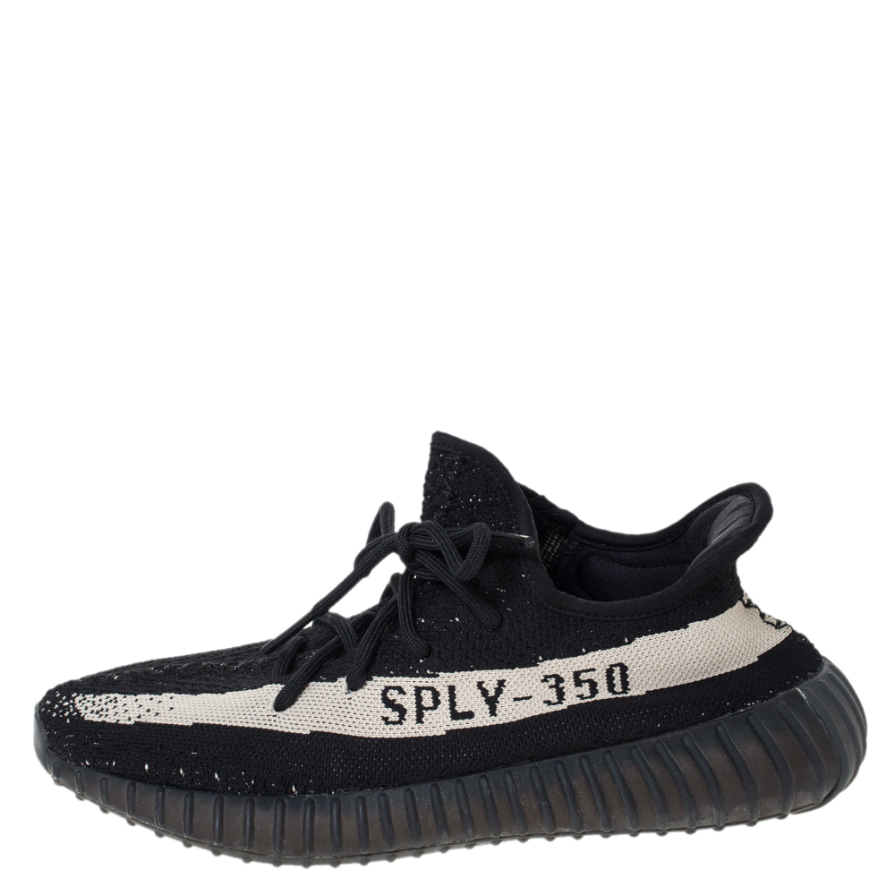 

Yeezy x Adidas Black Cotton Knit Boost 350 V2 Sneakers Size