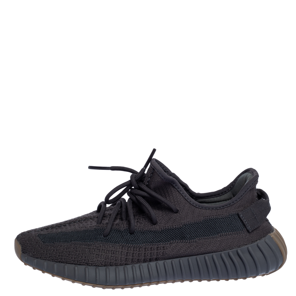 

Yeezy x Adidas Dark Grey Cotton Knit Boost 350 V2 'Cinder' Sneakers Size