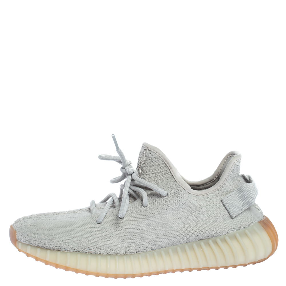 

Yeezy x Adidas Sesame Cotton Knit Boost 350 V2 Sneakers Size, Grey