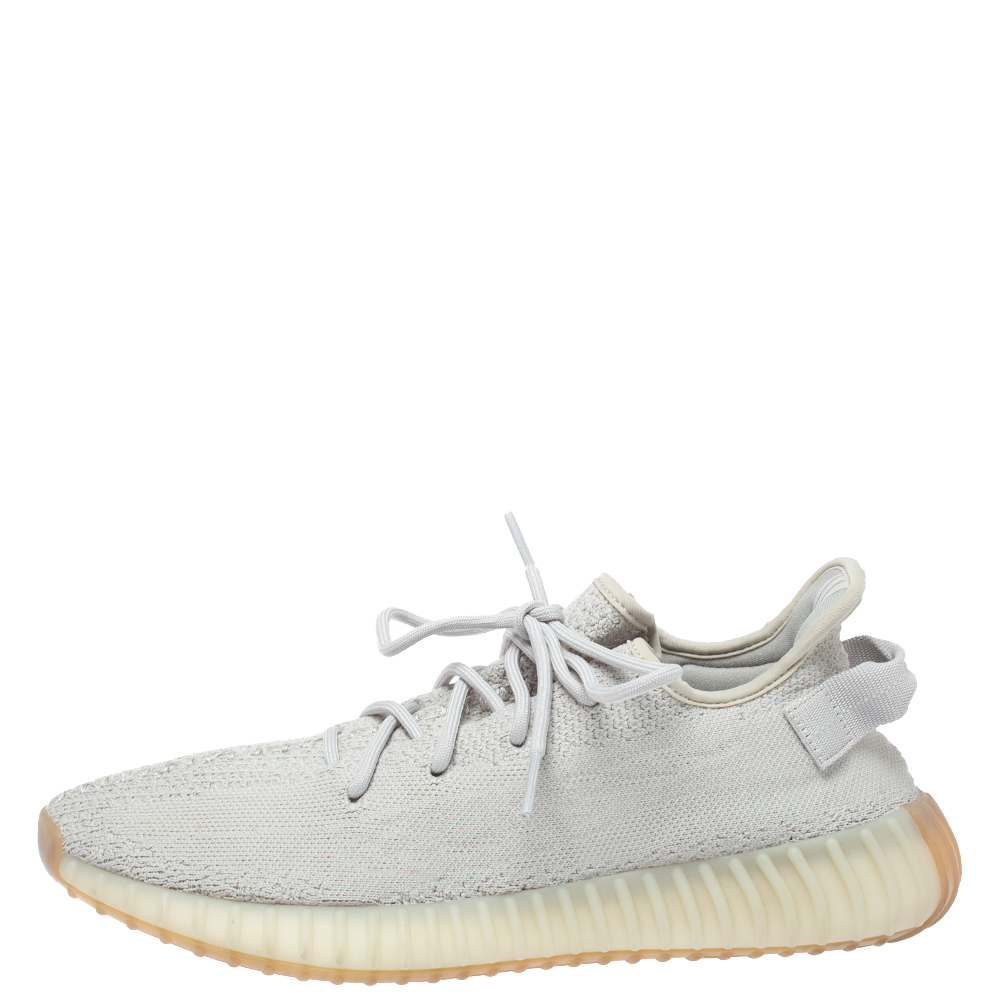 

Yeezy x Adidas Sesame Cotton Knit Boost 350 V2 Sneakers Size, Grey