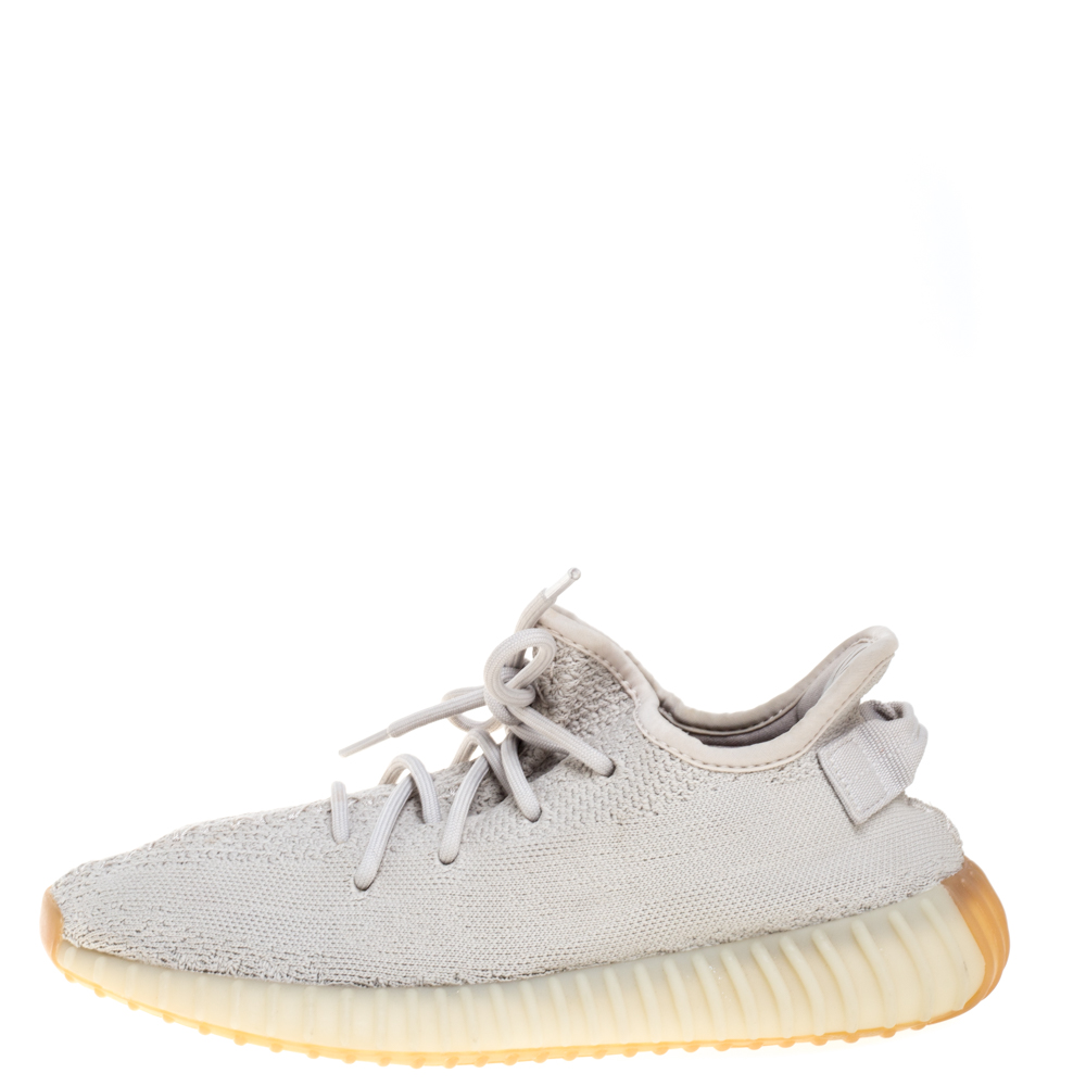 

Yeezy x Adidas Sesame Cotton Knit Boost 350 V2 Sneakers Size, Beige