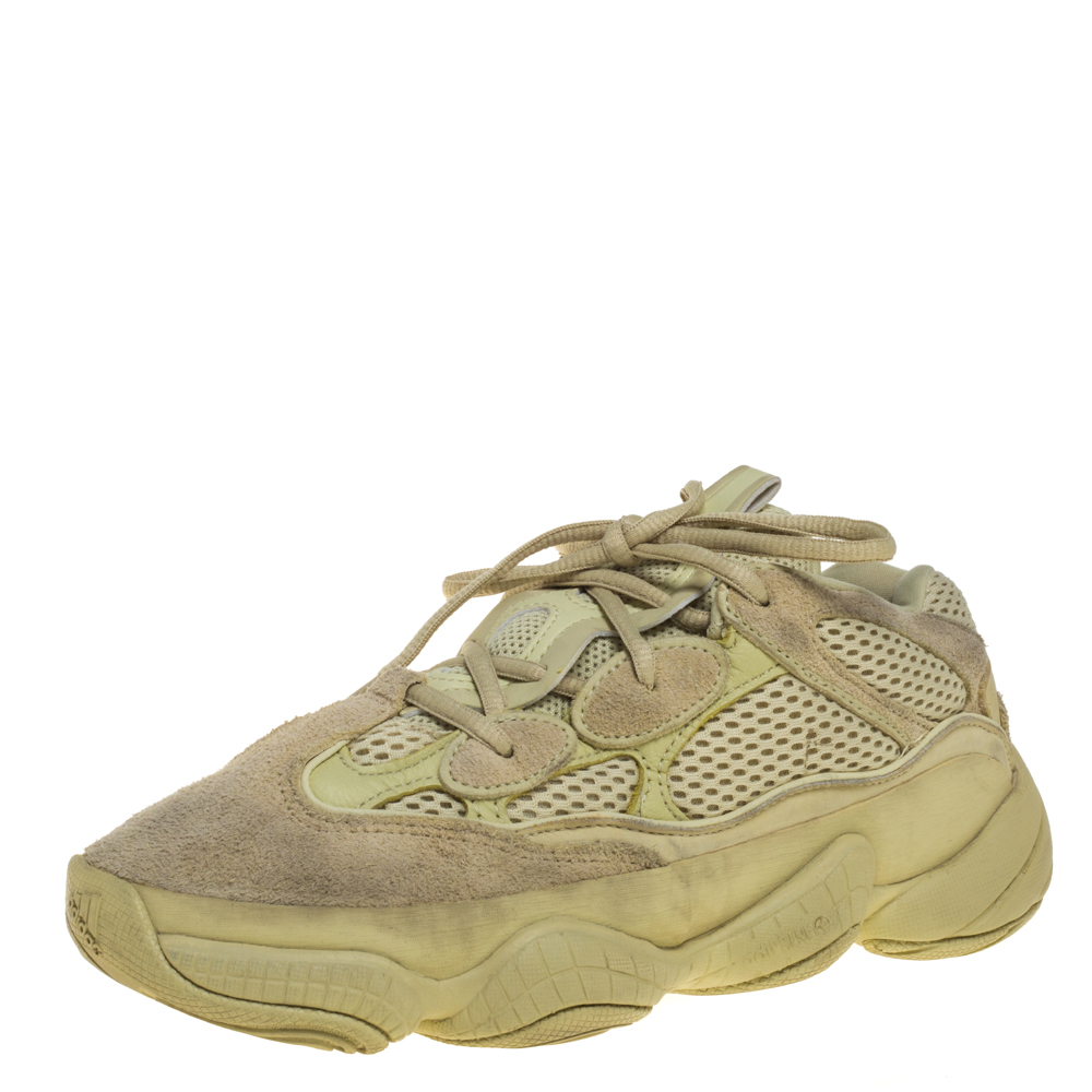 

Yeezy x Adidas Super Moon Yellow Mesh And Suede 500 Sneakers Size 38 2/3