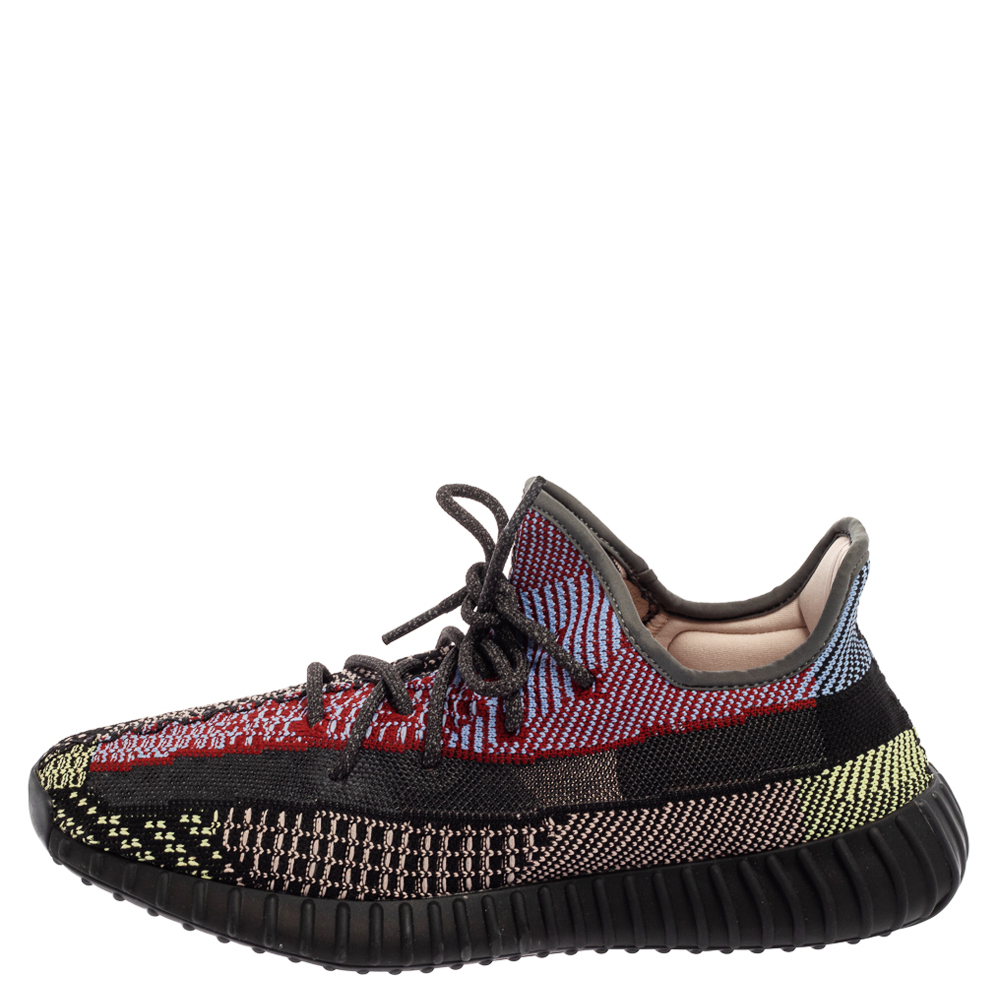 

Yeezy x Adidas Multicolor Knit Fabric 350 V2 Yecheil (Non Reflective) Low Top Sneakers Size  1/3