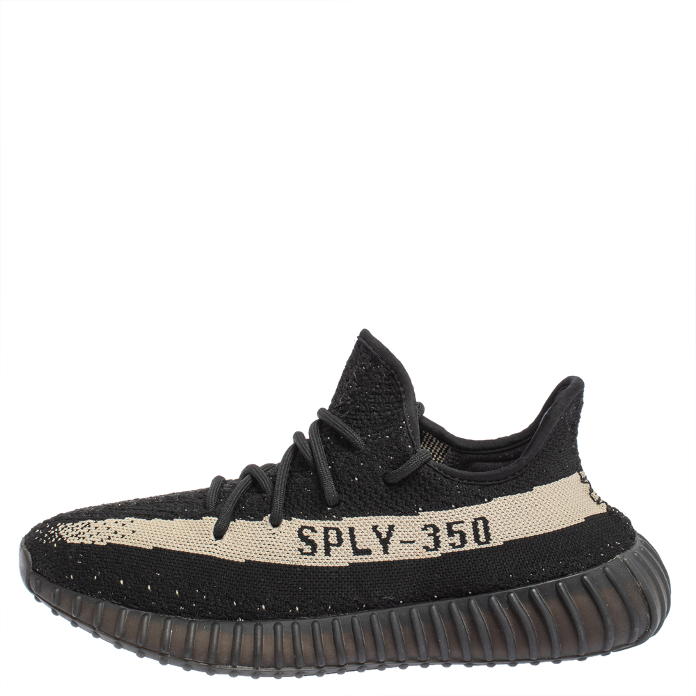 

Yeezy x Adidas Core Black/White Knit Fabric Boost 350 V2 Sneakers Size 43 1/3