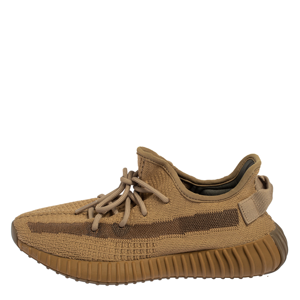 

Yeezy x adidas Brown Knit Fabric Boost 350 V2 Earth Sneakers Size