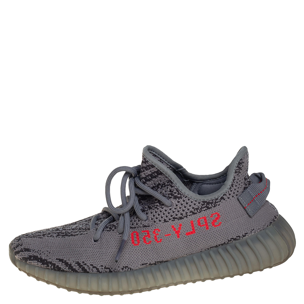 

Yeezy x adidas Grey Knit Fabric Boost 350 V2 Beluga 2.0 Sneakers Size  1/3