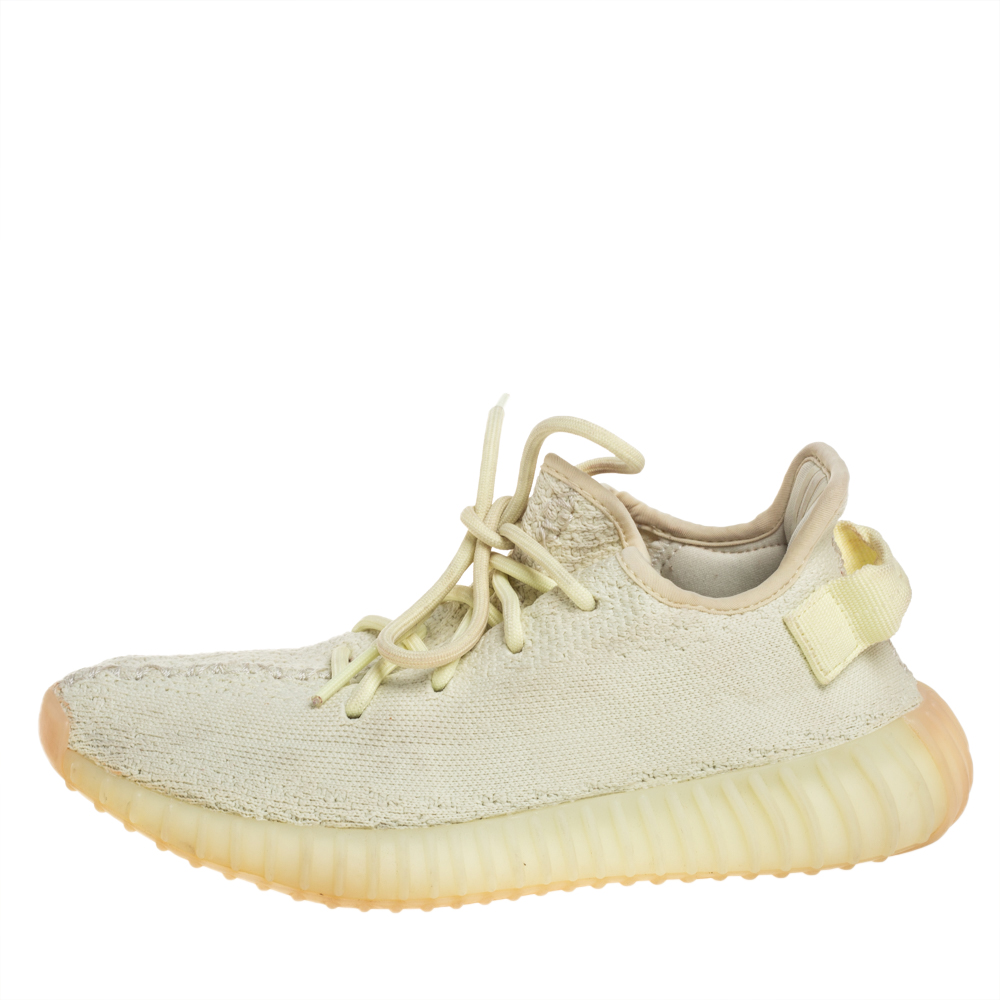 

Yeezy x Adidas Knit Fabric Boost 350 V2 Butter Sneakers Size FR38 2/3, Yellow