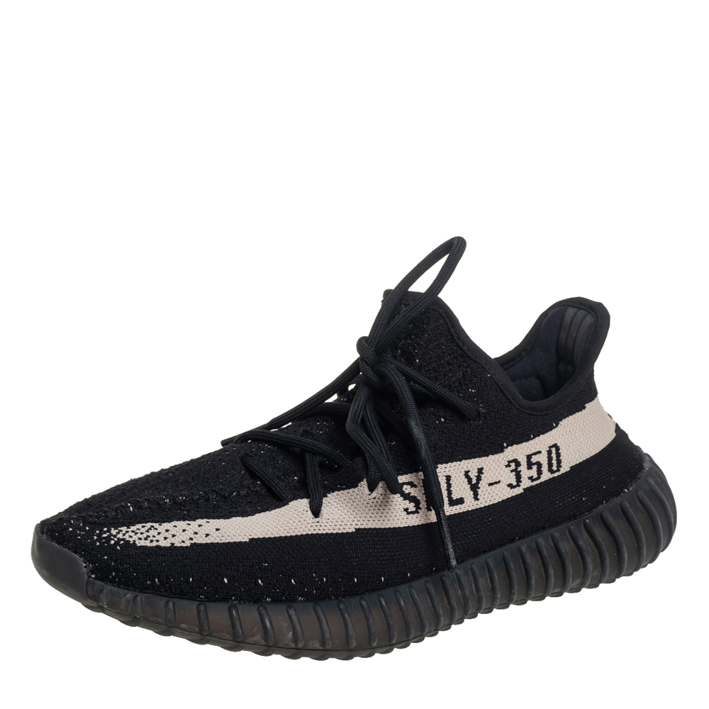 Yeezy X AdidasYeezy x adidas Core Black/White Knit Fabric Boost 350 V2 ...