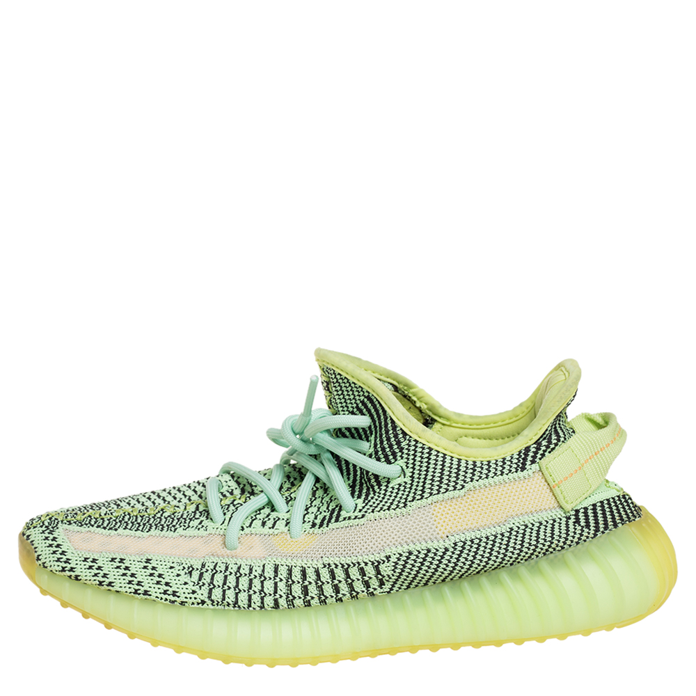 

Yeezy x Adidas Green Knit Fabric Boost 350 V2 Yeezreel Low Top Sneakers Size  1/3