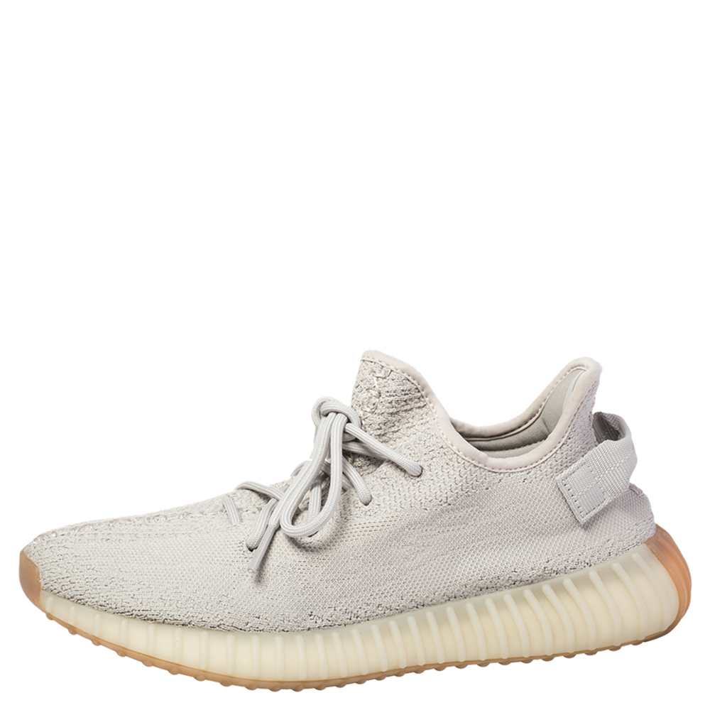 

Yeezy x Adidas Grey Cotton Knit Boost 350 V2 Sesame Sneakers Size 42 2/3