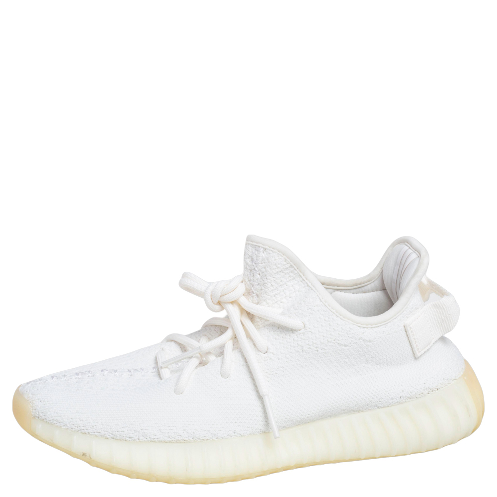 

Yeezy x Adidas Cotton Knit Boost 350 V2 Triple White Sneakers Size  1/3