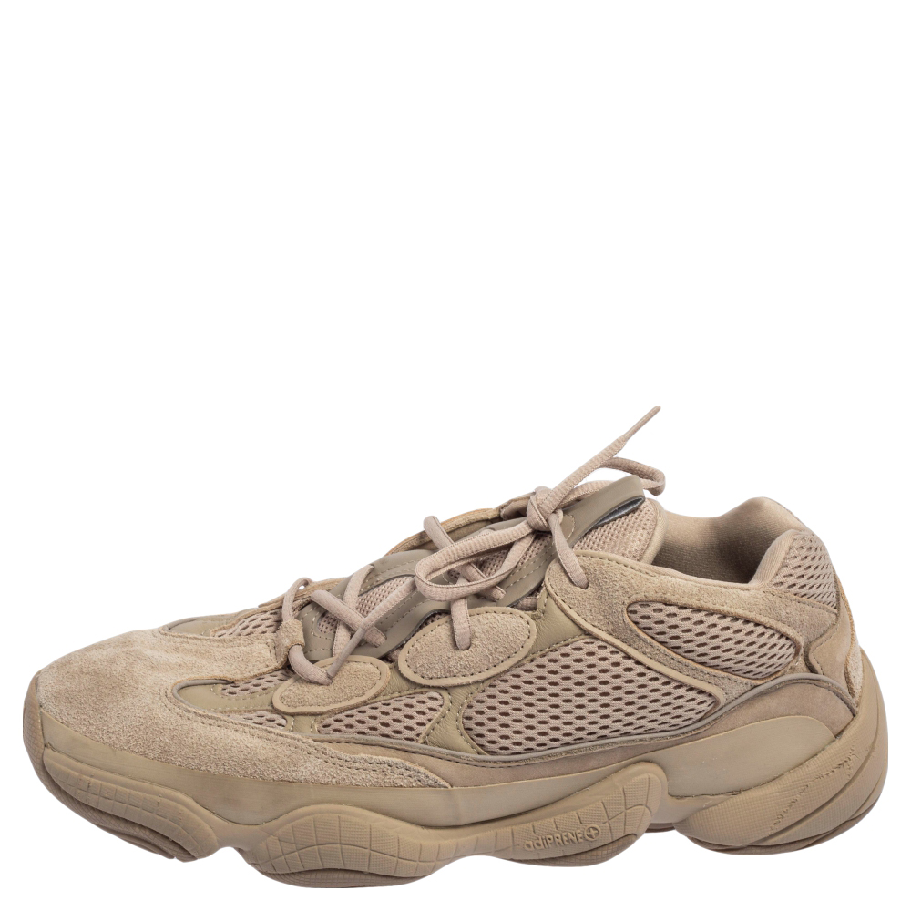 

Yeezy x adidas Grey Mesh And Suede 500 Salt Low Top Sneakers Size