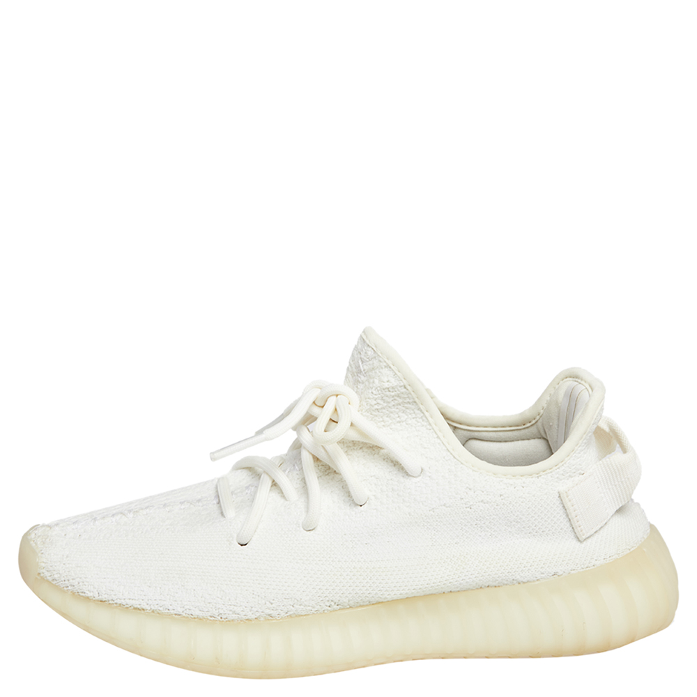 

Yeezy x Adidas White Knit Fabric Boost 350 V2 Sneakers Size