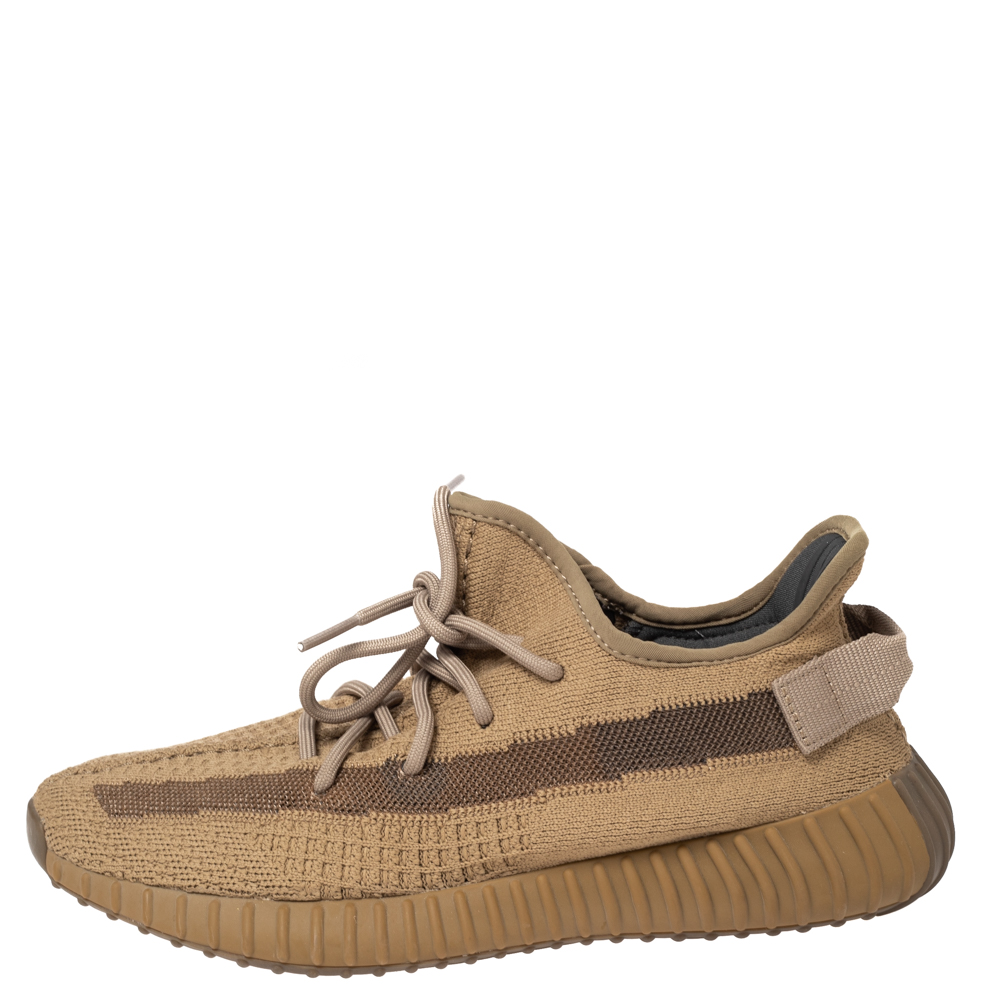 

Yeezy x adidas Brown Knit Fabric Boost 350 V2 Earth Sneakers Size  1/3