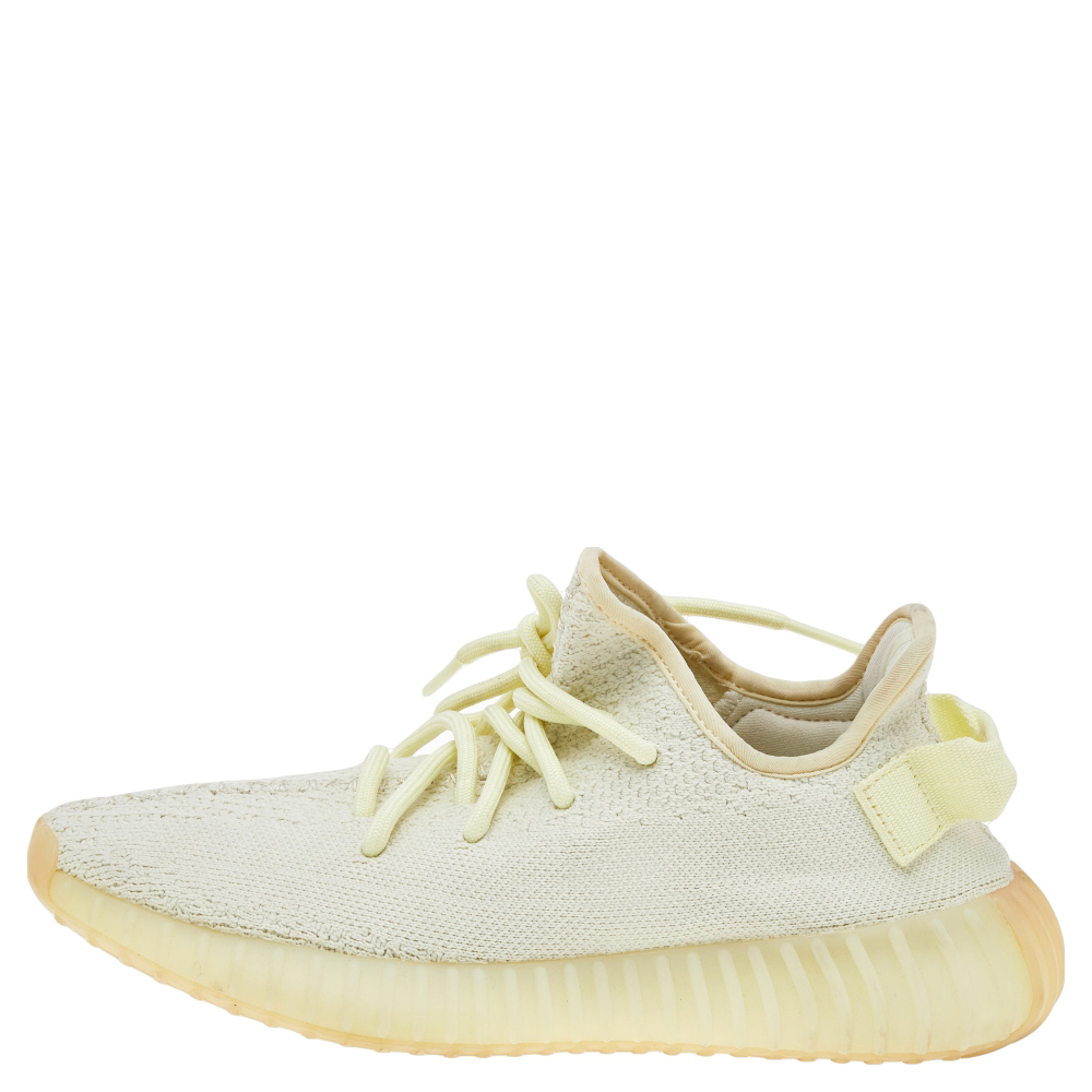 

Yeezy x adidas Yellow Knit Fabric Boost 350 V2 Butter Low Top Sneakers Size