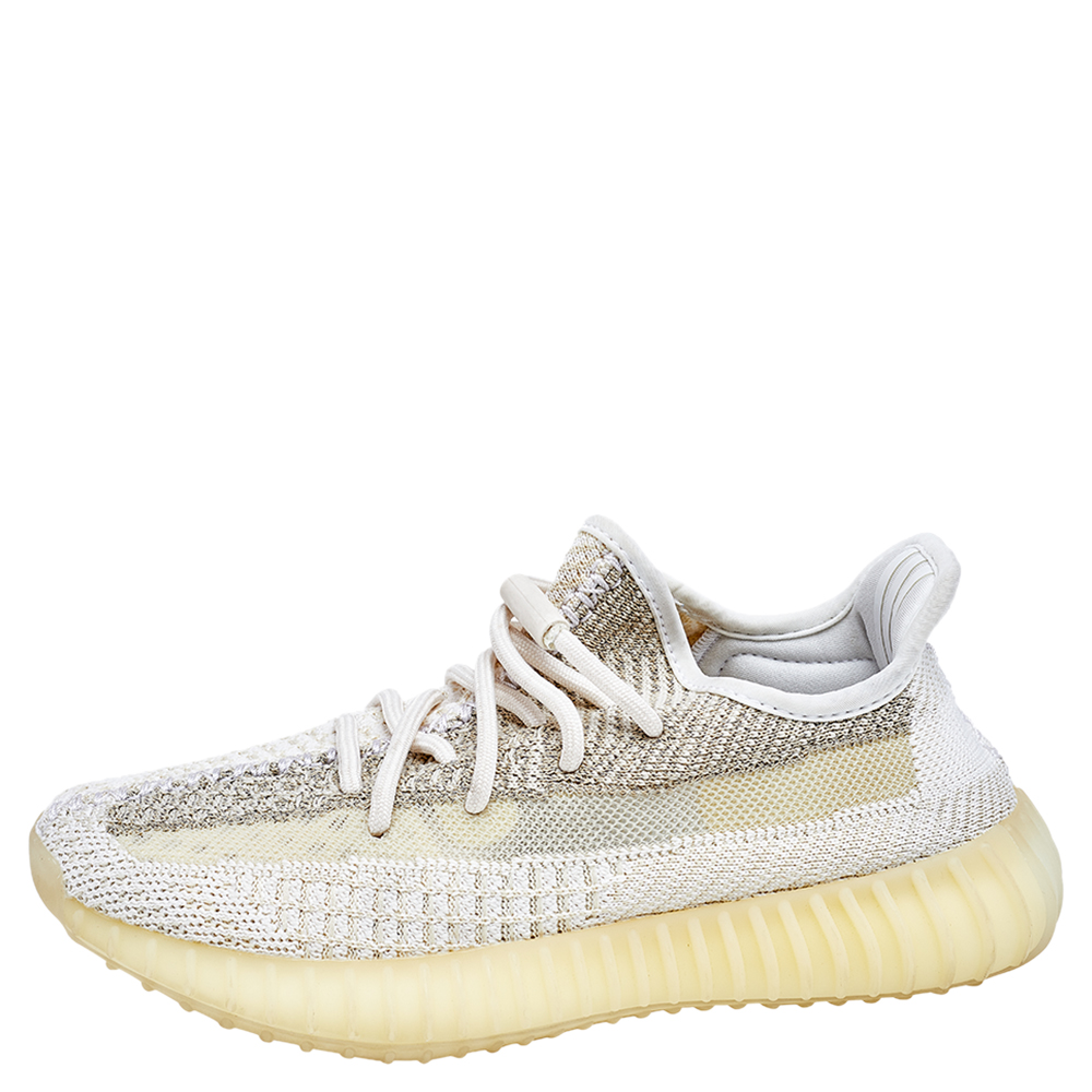 

Yeezy x adidas Multicolor Knit Fabric Boost 350 V2 Natural Sneakers Size
