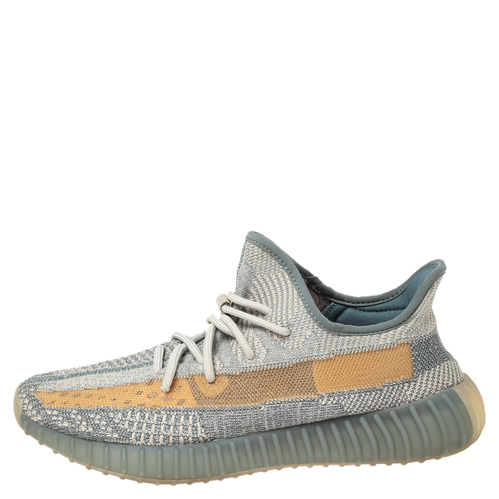 

Yeezy x adidas Cream/Grey Cotton Knit Boost 350 V2 Sneakers Size