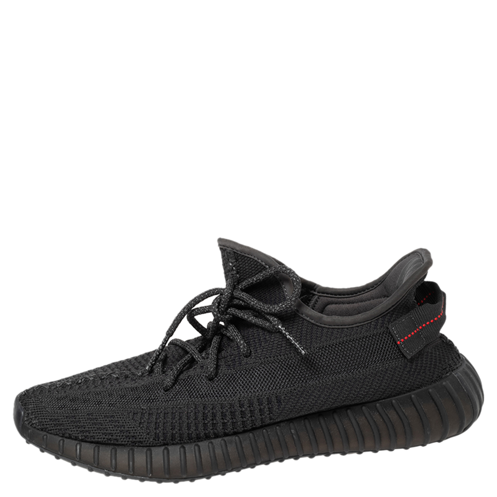 

Yeezy x Adidas Black Knit Fabric Boost 350 V2 Sneakers Size