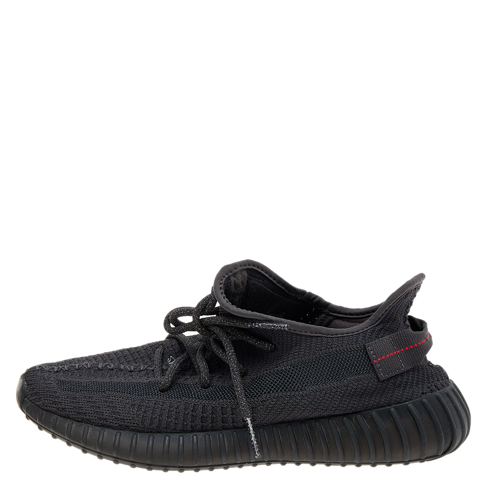 

Yeezy x Adidas Black Knit Fabric Boost 350 V2 Non-Reflective Sneakers Size  1/3