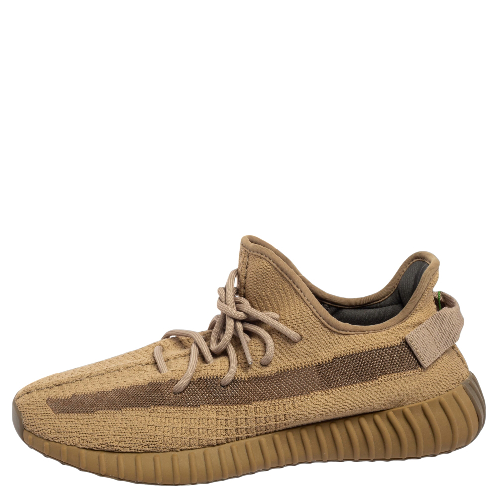 

Yeezy x Adidas Beige Cotton Knit Boost 350 V2 Lundmark Non-Reflective Sneakers Size 45 2/3