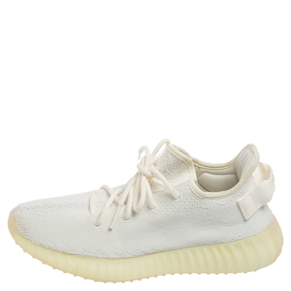 

Yeezy x Adidas Off-White Knit Fabric Boost 350 V2 Butter Sneakers Size 40 2/3