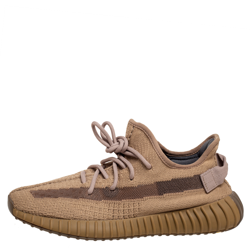 

Yeezy x adidas Brown Knit Fabric Boost 350 V2 Earth Sneakers Size