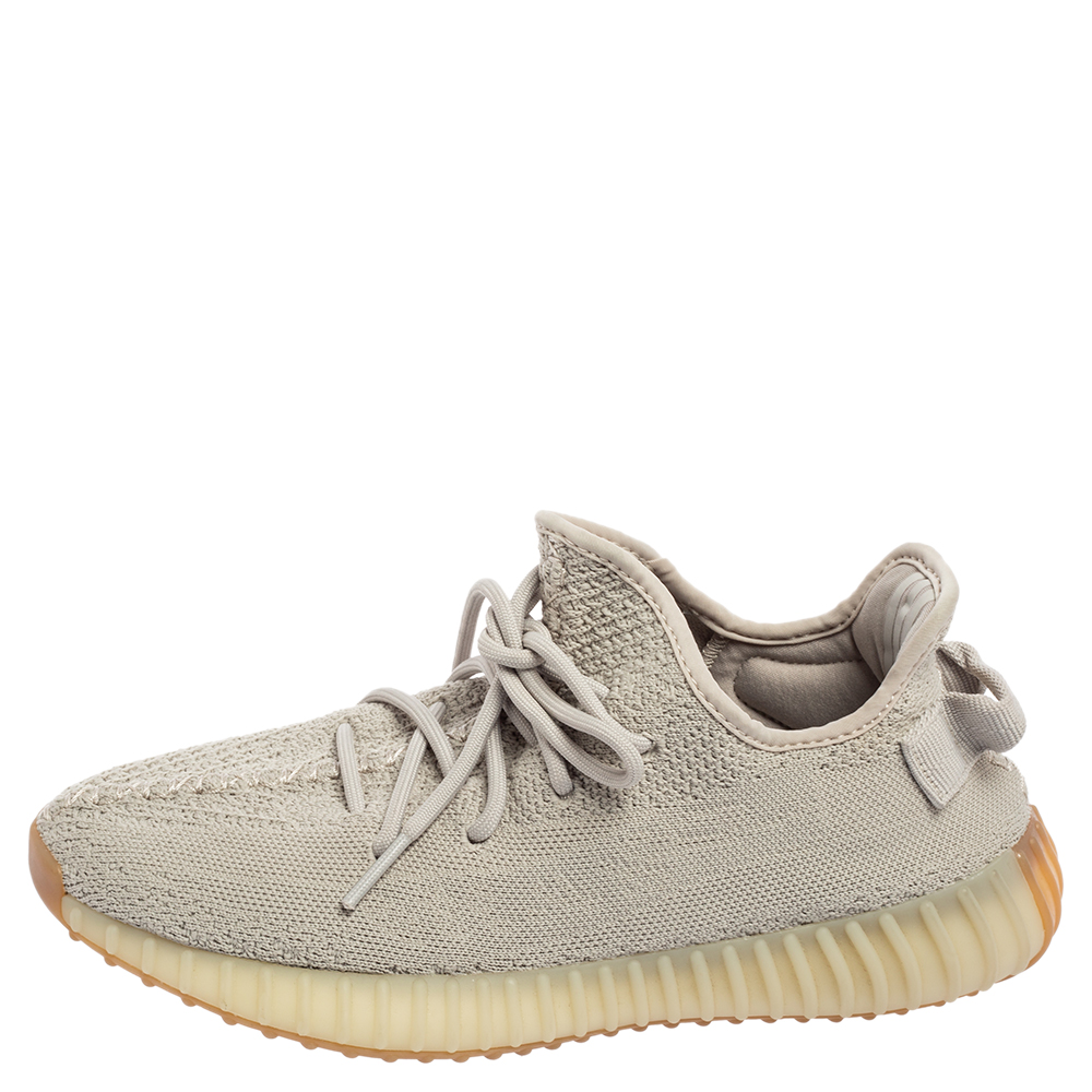 

Yeezy x Adidas Grey Knit Fabric Boost 350 V2 Sneakers Size 41 1/3