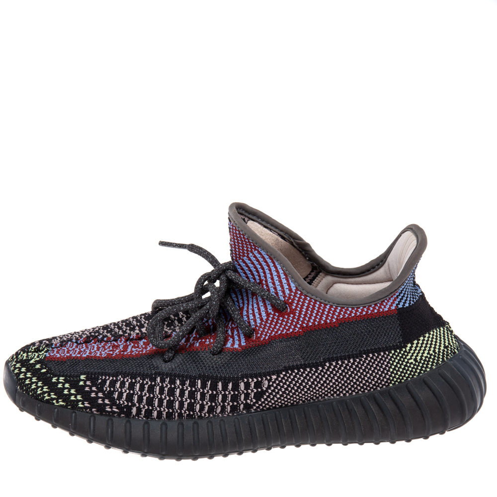 

Yeezy x Adidas Multicolor Knit Fabric Boost 350 V2 Yecheil Sneakers Size