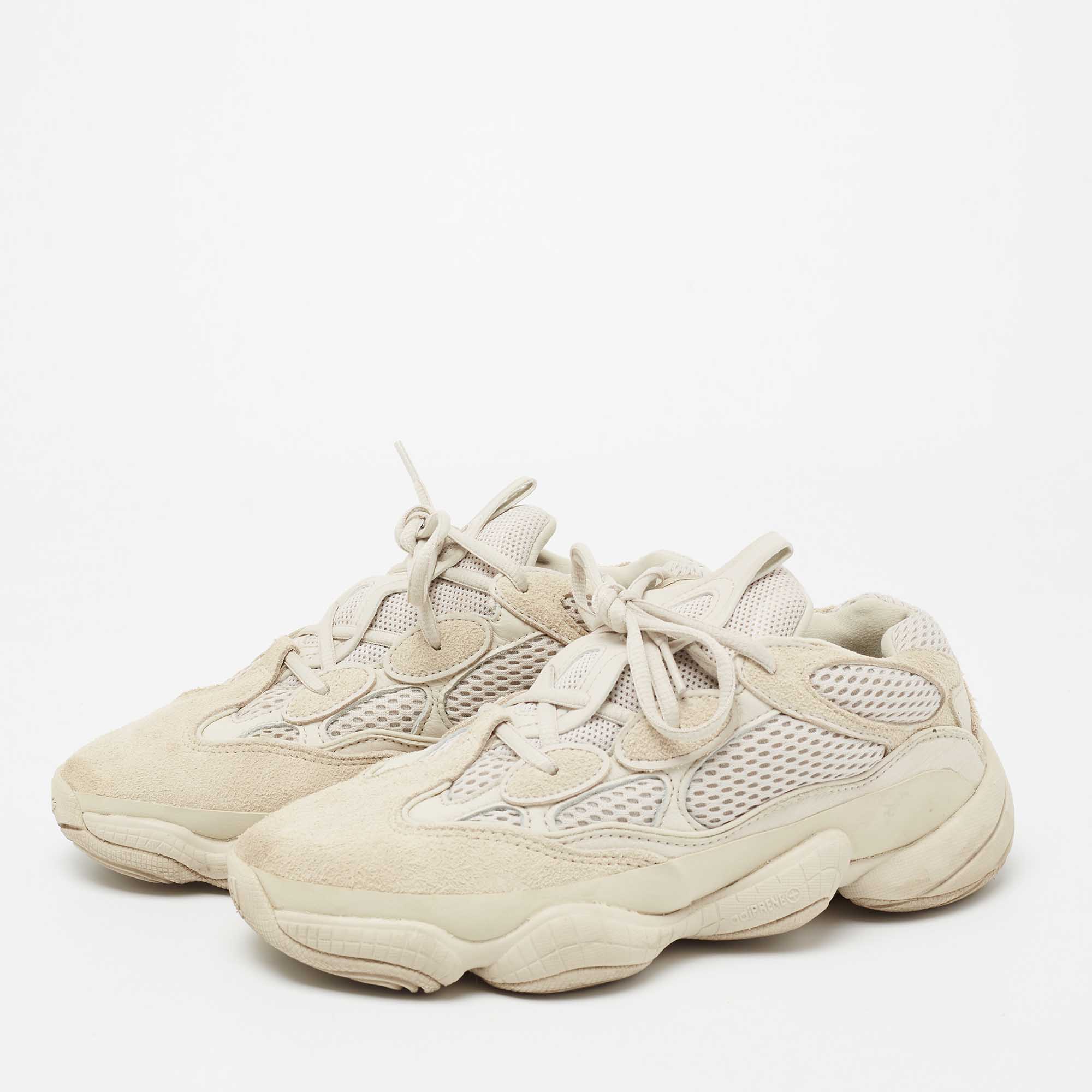 

Yeezy x Adidas Beige Mesh And Suede Yeezy 500 Blush Sneakers Size  1/3