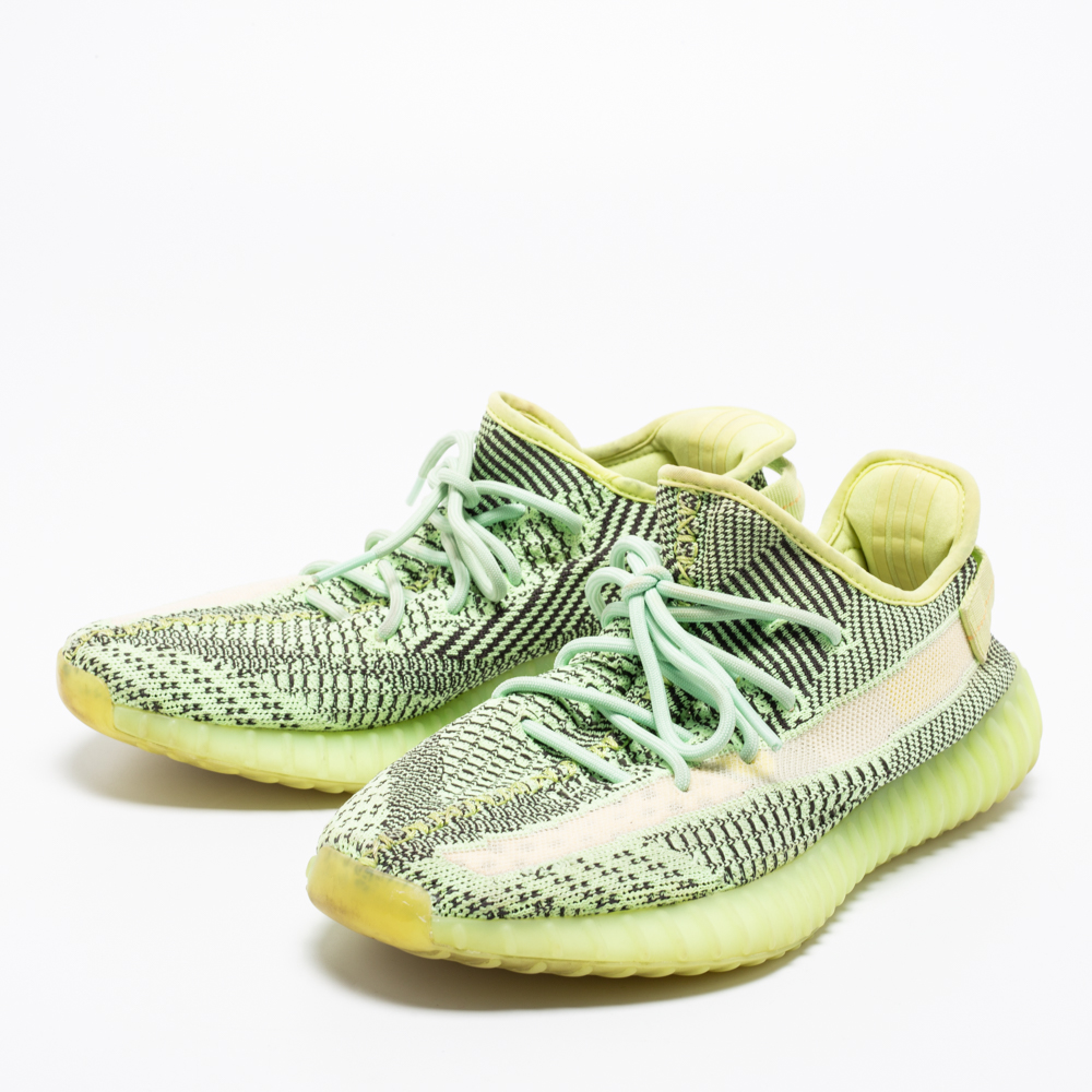 

Yeezy x adidas Green Knit Fabric Boost 350 V2 Semi Frozen Sneakers Size 43 2/3